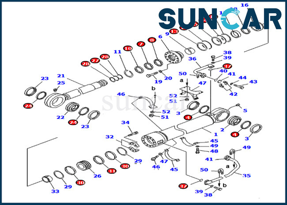 kaufen 707-99-78680 7079978680 Eimer-Rollsiegel Kit For Excavator PC750SE-7 PC800SE-7 KOMATSU online manufacture