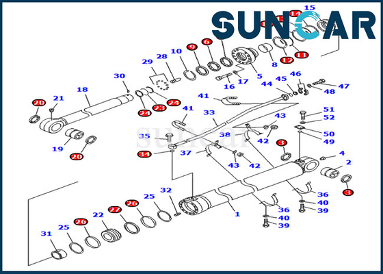 kaufen 707-99-68660 Überseeversion Arm-Reparatur-Dichtungs-Kit Hydraulic Cylinder Fors PC750SE-7 PC800-7 KOMATSU online manufacture