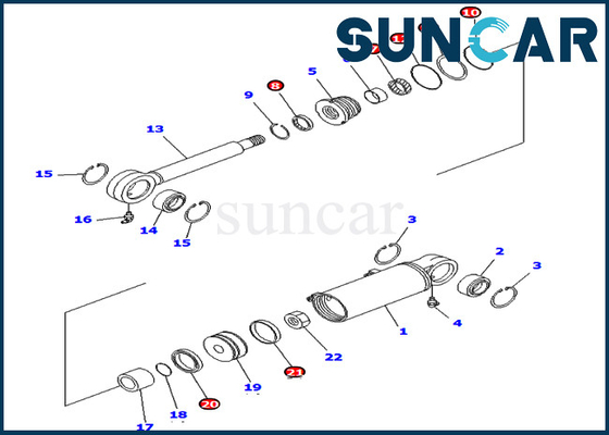 kaufen PC75UU-3 KOMATSU Bagger 7079822410 Tilt Sealing Kit Hydraulic Cylinder Reparatur-Set-707-98-22410 online manufacture