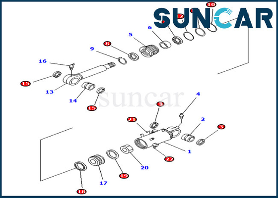 kaufen PC78US-6 PC78UU-6 Bagger Replacement Kits 707-98-42700 7079842700 KOMATSU-Blatt-Zylinder-Service-Ausrüstung online manufacture