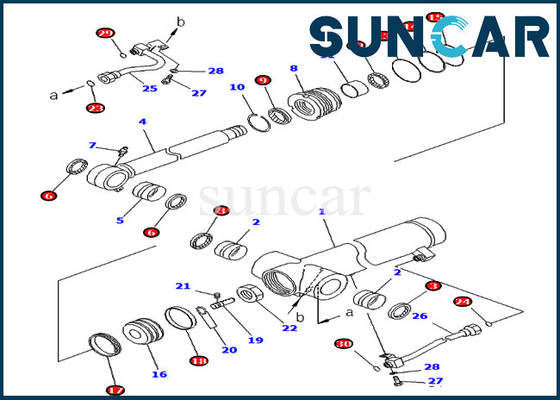kaufen 707-98-36720 Rollsiegel-Reparatur-Sets der Arm-Dichtungs-Ausrüstungs-7079836720 PC78UU-6 PC78UU-8 KOMATSU online manufacture