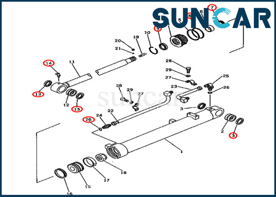 kaufen Service-Kit Repair Kits Fors 20X-63-66300 20X6366300 KOMATSU des Arm-PC80-1 Hydrozylinder online manufacture