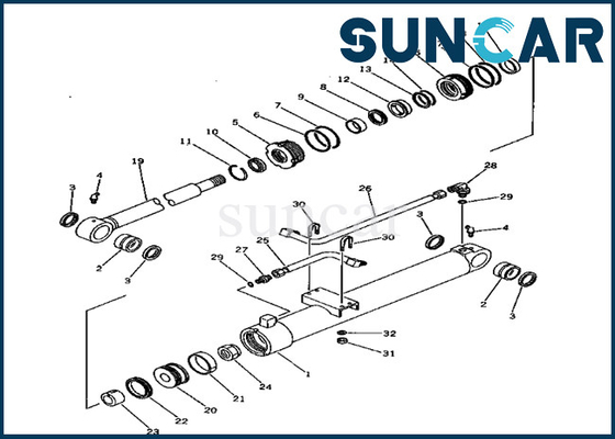 kaufen des Boom-20X-63-56300 Bagger Service Parts Zylinder-Öldichtungs-der Ausrüstungs-20X6356300 der Verschleißfestigkeits-PC80-1 KOMATSU online manufacture