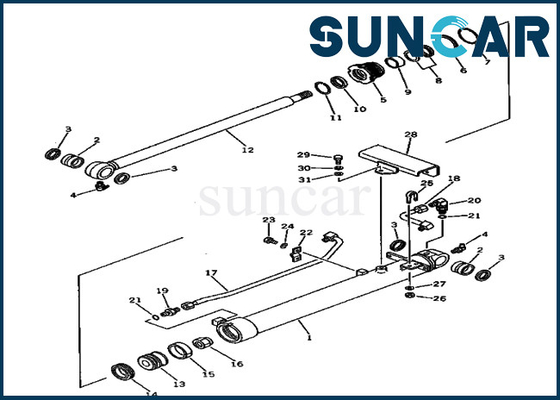kaufen Eimer-Rollsiegel Kit Fits For Komatsu Model PC80-1 der Ersatz-Ausrüstungs-20X-63-76300 20X6376300 online manufacture