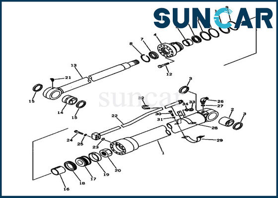 kaufen Bagger-Hydraulic Arm Cylinder-Dichtungs-Reparatur-Set KOMATSU PC80-3 PC80LC-3 20X-63-02020 20X6302020 online manufacture