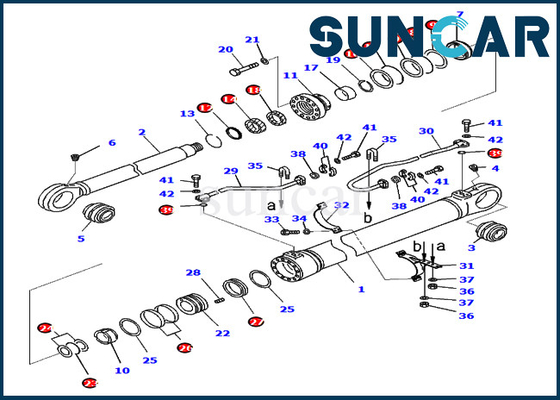 kaufen PC800-8E0 PC850-8E0 KOMATSU 707-99-76360 7079976360 Boom-Zylinder-Service Kit Excavator Seal Kit online manufacture