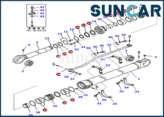 kaufen Rollsiegel-Reparatur Kit For PC800-8E0 PC800LC-8E0 KOMATSU der 7079976390 Arm-Öldichtungs-Ausrüstungs-707-99-76390 online manufacture
