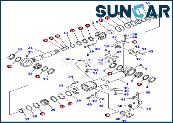 kaufen PC800-8E0 PC800SE-8E0 KOMATSU 707-99-78410 7079978410 Bagger Cylinder Service Kit Parts online manufacture