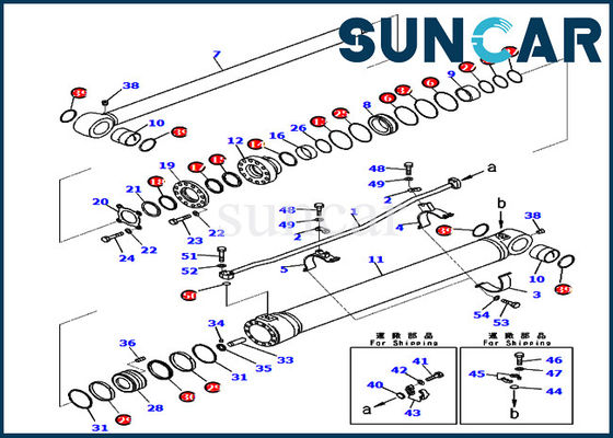 kaufen 721-98-00930 7219800930 Reparatur-Sets Arm-Zylinder-Öldichtungs-Kit Wear Resistances PC800SE-8E0 KOMATSU online manufacture