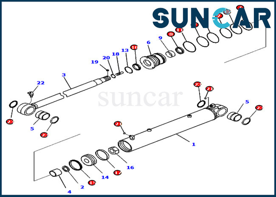 kaufen 707-98-41380 7079841380 Modelle Boom-Schwingen-Rollsiegel-Kit Fits For Komatsus PC88MR-10 PW98MR-10 online manufacture
