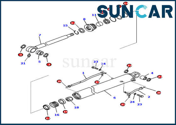 kaufen 707-98-30720 Service-Teile der Eimer-Zylinder-Öldichtungs-Ausrüstungs-7079830720 PC88MR-10 PW98MR-10 KOMATSU online manufacture