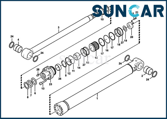 kaufen Schöpflöffel-Arm-Rollsiegel Kit Replacement Service Kits EC700B SUNCARVO.L.VO VOE14618213 VOE 14618213 online manufacture