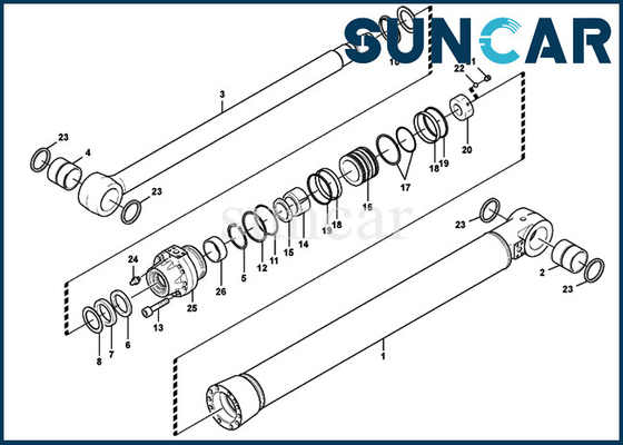 kaufen Des Boom-VOE14589336 Dichtungs-Ausrüstungen Zylinder-Service-der Ausrüstungs-VOE 14589336 EC700B EC700C SUNCARVO.L.VO online manufacture