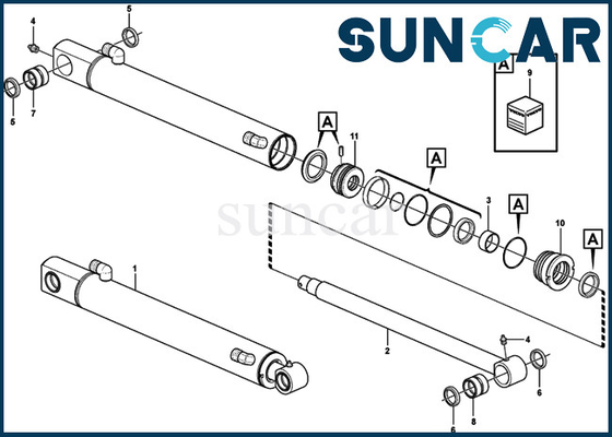 kaufen Eimer-Reparatur-Set-Hydrozylinder Bagger-Oil Seal Kits VOE15078210 VOE 15078210 für SUNCARVO.L.VO EC27C online manufacture