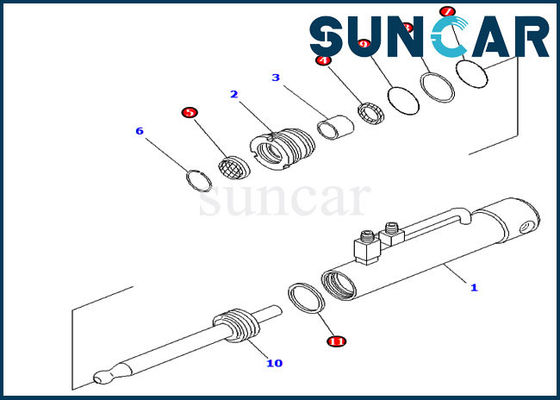kaufen D275A-5 D275A-2 KOMATSU Rollsiegel-Ausrüstungen 707-98-11020 online manufacture