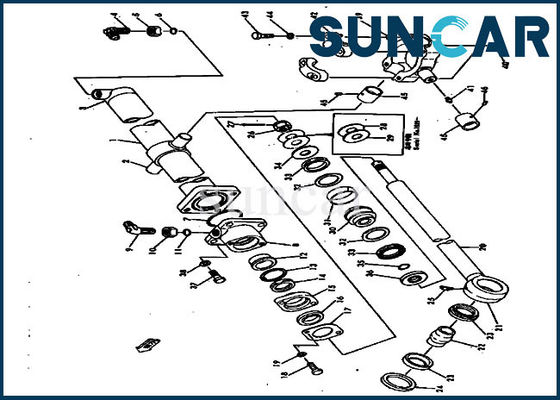 kaufen Zylinder-Hydrauliköl-Dichtungs-Ausrüstung 101-61-05010 KOMATSU D20A-2 online manufacture