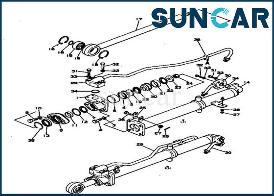 kaufen 101-870-0510 hydraulischer Bulldozer der Blatt-Dichtungs-Ersatz-Ausrüstungs-Sitz-D20A-3 KOMATSU online manufacture