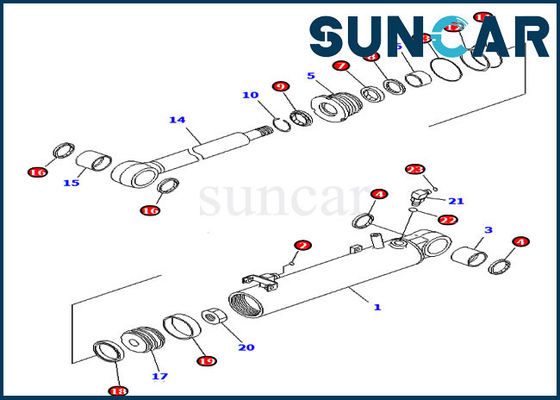 kaufen 707-99-23910 7079923910 KOMATSU, das Kit Hydraulic Lift Cylinder Service-Ausrüstung versiegelt online manufacture