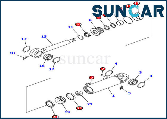 kaufen 707-99-24670 Bulldozer Neigungs-Rollsiegel-Kit Komatsu Service Kits Fitss D37EX-21A D31PX-21A online manufacture