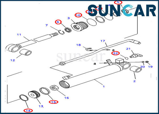 kaufen 707-98-23080 Zutatenzylinder-Reparatur-Dichtung Kit For Bulldozer D31E-20 D31P-20 KOMATSU online manufacture