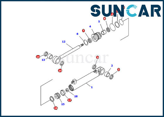 kaufen 707-98-11060 KOMATSU-Baggerarm Rollsiegel-Ausrüstungen für Ersatz des Modells PC08UU-1 online manufacture