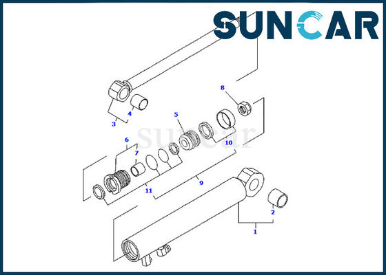 kaufen Arm-Rollsiegel-Kit For Komatsus PC09FR-1 des Blatt-YM172186-72370 Bagger Seal Repair Kit online manufacture