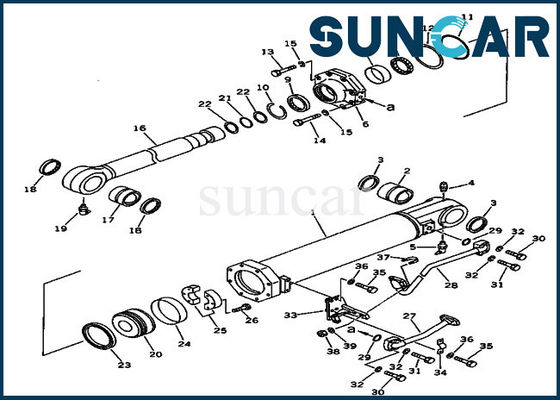 kaufen Trennmaschine der Verschleißfestigkeits-707-99-74100 KOMATSU, die Kit Tilt Cylinder Repair Kits versiegelt online manufacture