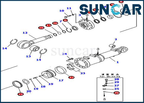 kaufen Ersatz-Rollsiegel-Ausrüstungs-Blattneigungs-Service-Ausrüstung des Neigungs-Bulldozer-707-99-81020 KOMATSU online manufacture