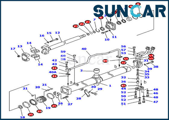 kaufen 707-98-56625 Blatt-Aufzug-Rollsiegel Kit Dozer Service Kit For D375A-3 D375A-5D KOMATSU online manufacture