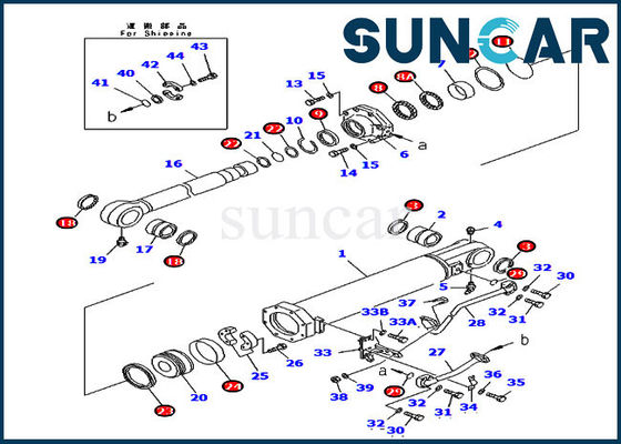 kaufen D375A-5 KOMATSU 707-99-74020 7079974020 Trennmaschinen-Neigungs-hydraulisches Rollsiegel-Reparatur-Set online manufacture