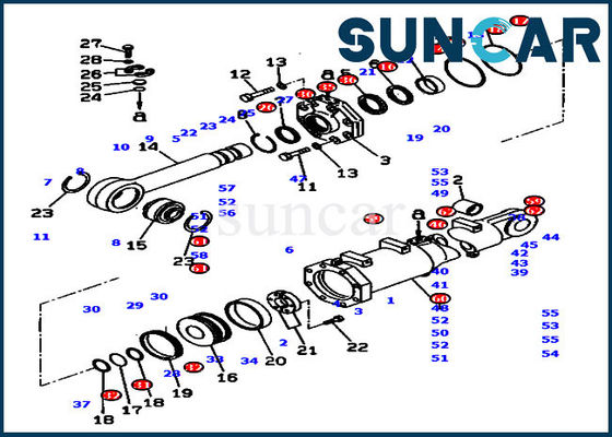 kaufen 707-99-56690 Hydraulikdienst-Ausrüstungen der Blatt-Aufzug-Rollsiegel-Ausrüstungs-D375A-5D KOMATSU online manufacture