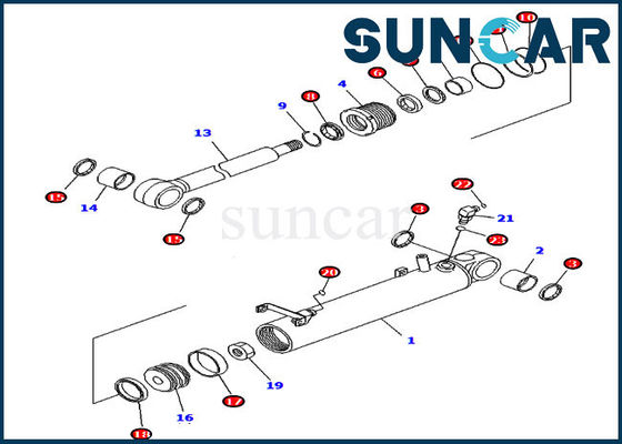 kaufen 707-99-24640 Rollsiegel Kit Fits Bulldozer D39PX-2A KOMATSU Hebebühne LH-relativer Feuchtigkeit online manufacture