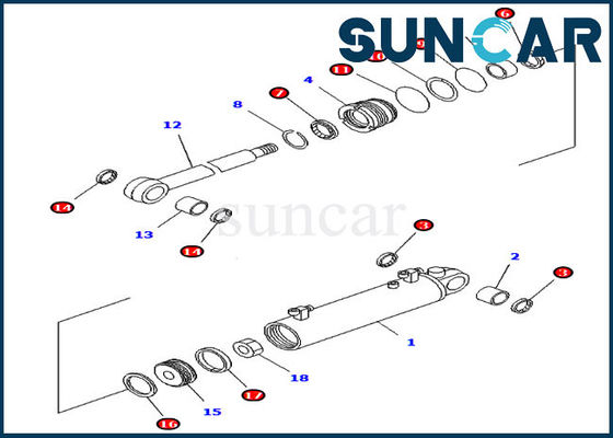 kaufen 707-98-32820 innere Teile Blatt-Aufzug-Zylinder-Reparatur-Dichtungs-Kit Fors D41A-6 D41E-6 Koamtsu online manufacture