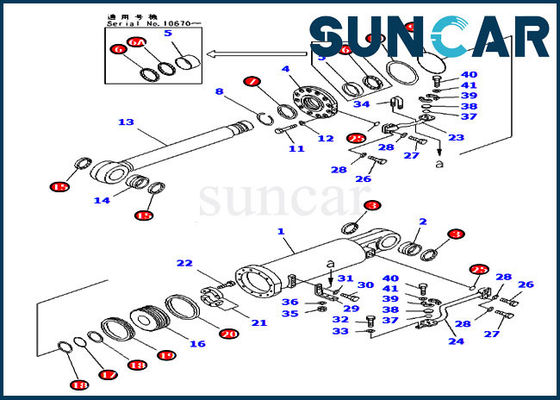 kaufen 707-98-82010 7079882010 Öldichtungs-Ausrüstungen der Trennmaschinen-Aufzug-Zylinder-Service-Ausrüstungs-D475A-3-HD KOMATSU online manufacture