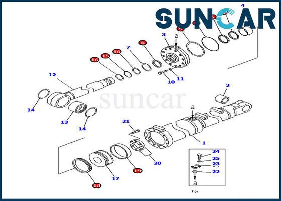kaufen KOMATSU-Dichtungsausrüstung 7079984200 Blattneigungs-Zylinder-Service Kit Fits Bulldozer Models D475A-5 online manufacture