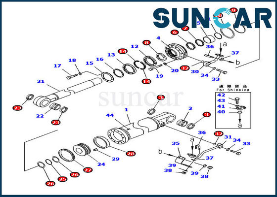 kaufen Der KOMATSU Soem-Teil-707-99-77400 Zylinder-Service-Ausrüstung Trennmaschinen-Neigungs-Dichtungs-Ausrüstungs-7079977400 online manufacture
