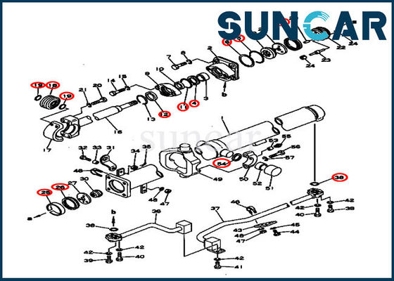 kaufen 130-63-05020 hydraulische Planierraupe Rollsiegel-Kit Fits Komatsus D53A-16 D53P-16 online manufacture
