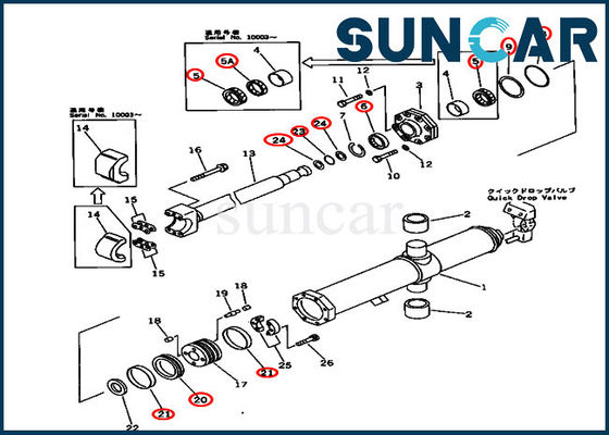 kaufen 707-98-75410 hydraulische Zylinder-Ersatz-Ausrüstungen der Blatt-Aufzug-Service-Ausrüstungs-D575A-2 KOMATSU online manufacture