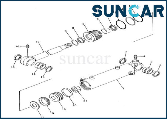 kaufen KOMATSU PC10-7 Zylinder-Service-Ausrüstungen der Bagger-Blade Lift Cylinder-Dichtungs-Ausrüstungs-707-98-12700 online manufacture