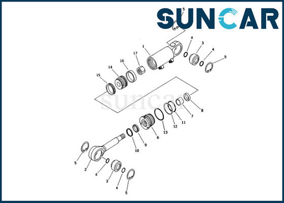kaufen 707-98-23100 Bagger Blattneigungs-Zylinder-Service-Kit Komatsu Inner Repair Seals Kit For PC20R-8 online manufacture