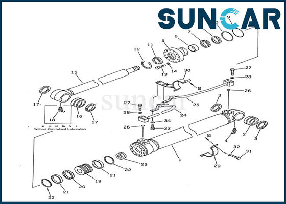 kaufen 707-98-36200 Reparatur-Service-Ausrüstung Boom-Rollsiegel-Kit Komatsu Equipment Modelss PC100-5 innere online manufacture