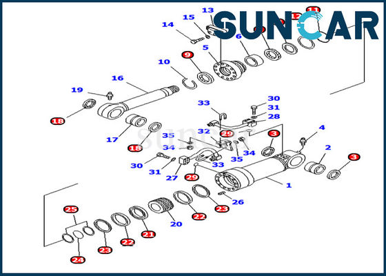 kaufen 707-99-44270 Zylinder-innere Öldichtungs-Service-Ausrüstung der Blatt-Rollsiegel-Ausrüstungs-PC128UU PC138US KOMATSU online manufacture