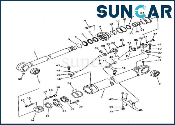 kaufen 707-99-77250 Eimer-Zylinder-Service Kit Hydraulic Cylinder Seal Kits für KOMATSU PC1000-1 online manufacture