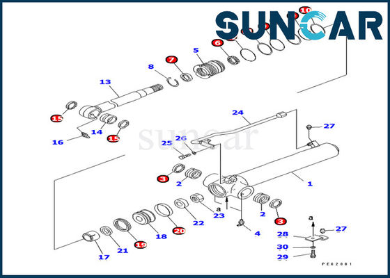 kaufen 707-98-14460 Bagger-Oil Seal Service-Ausrüstung Arm-Rollsiegel-Kit For Komatsus PC12UU-2 online manufacture