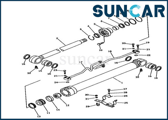 kaufen Boom-Rollsiegel-Ausrüstungen der Maschinerie-Dichtungs-707-98-36100 für Reparatur-Set Bagger-Komatsu PC100-3 online manufacture