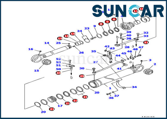 kaufen PC1250-7 KOMATSU Hydrozylinder-Armservice Ausrüstung der Bagger-Ölwiderstand Dichtungs-Ausrüstungs-707-99-69670 online manufacture