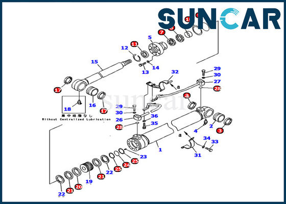 kaufen 707-98-37670 Boom-Rollsiegel-Ausrüstungen für Bagger-Heavy Model Repair-Ausrüstung KOMATSU PC120-6 online manufacture