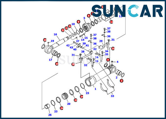 kaufen KOMATSU 707-98-56210 untere Bagger-Sealing Repair Service-Ausrüstung der Dump-Rollsiegel-Ausrüstungs-PC1100-6 online manufacture