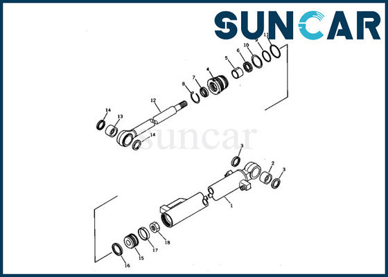 kaufen 21S-63-02030 Dichtung Kit Bucket Cylinder Service Kit für PC03-1 KOMATSU Bagger Models Inner Parts online manufacture