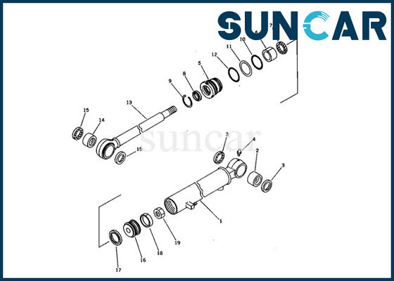 kaufen 21S-63-02040 KOMATSU Bagger Inner Repair Kit Schwingen-Rollsiegel-Kit Fits Modelss PC03-1 online manufacture